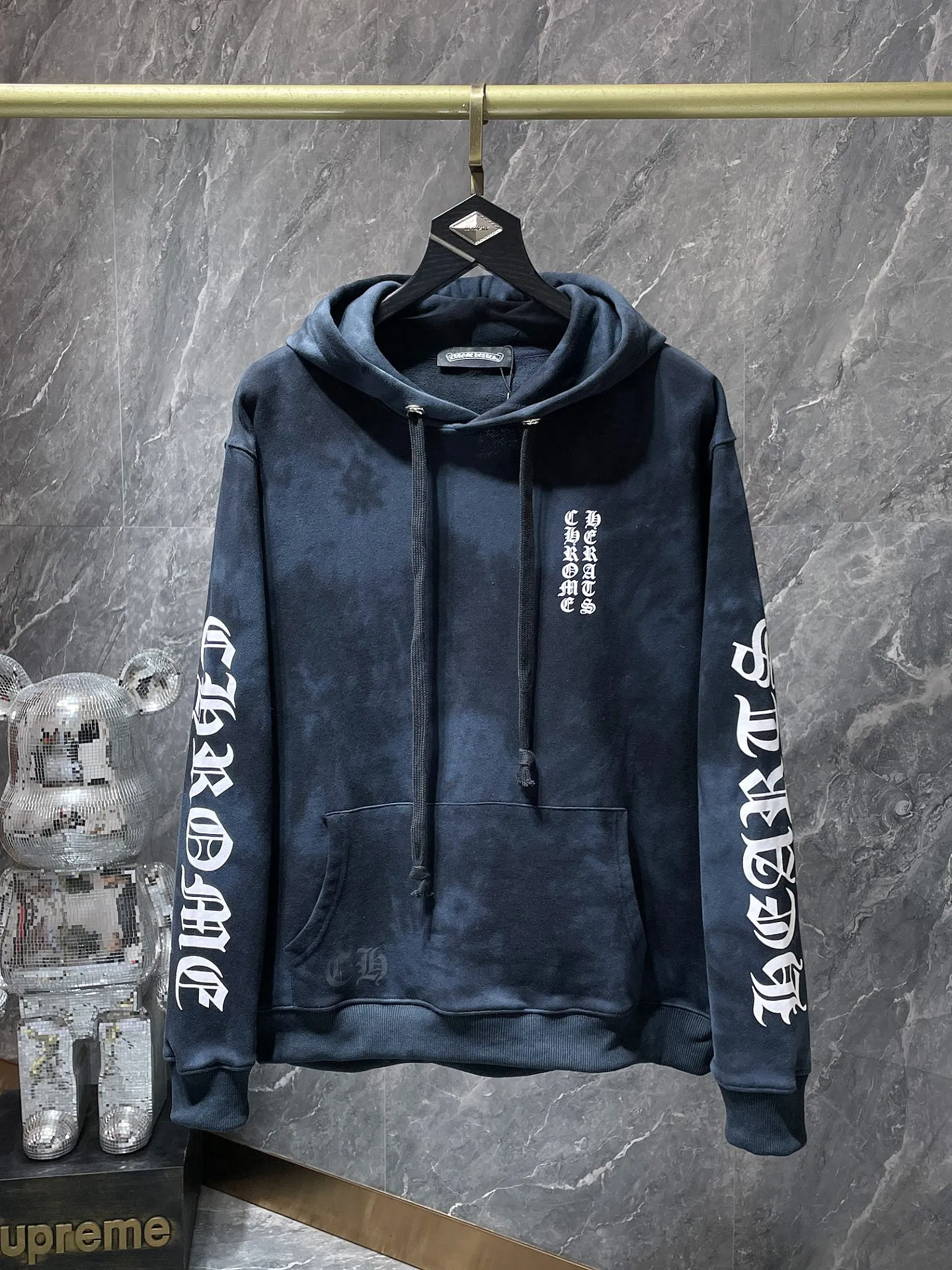 P252 Chrome Hearts 24ss High-weight, environmentally friendly and high-quality top-grade fabric Horseshoe tie-dyed hoodie pullover sweatshirt Imported environmentally friendly glue printing and dyeing Counter synchronization 1:1 replica version Recommended color: tie dyeing Code number: S, M, L, XL